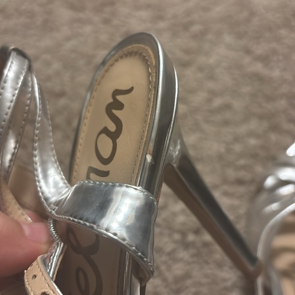 Silver Sam Edelman strappy heels 6 - Picture 13 of 14